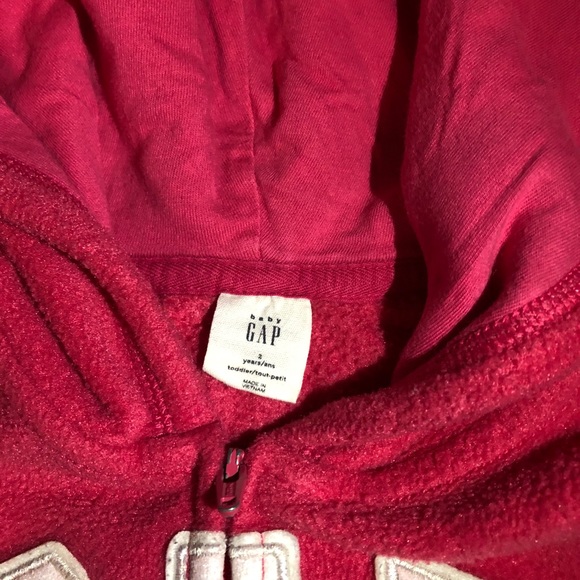 Gap, zip up hoodie sweater, pink - Picture 3 of 4